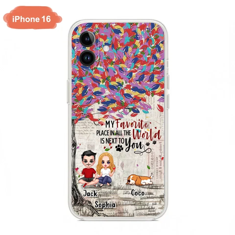 Custom Personalized Couple And Dogs Phone Case - Up to 3 Dogs - Best Gift For Dog Lovers - You And Me & The Dogs - Case For iPhone/Samsung