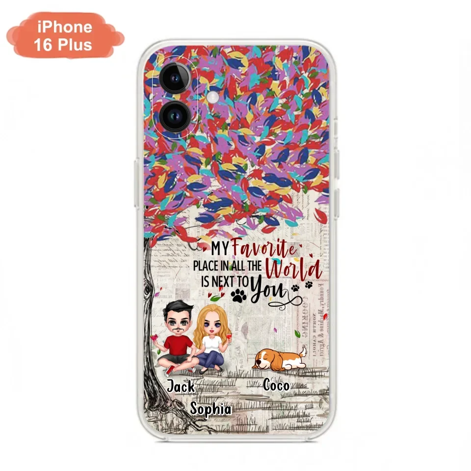 Custom Personalized Couple And Dogs Phone Case - Up to 3 Dogs - Best Gift For Dog Lovers - You And Me & The Dogs - Case For iPhone/Samsung