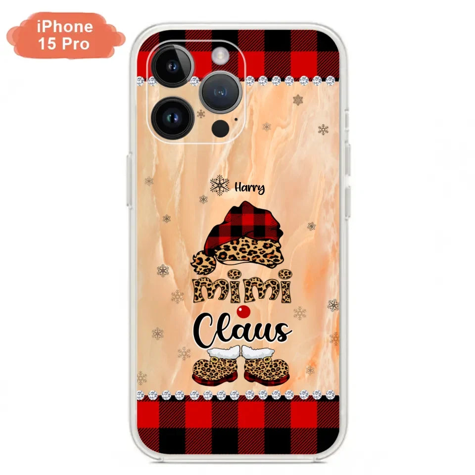 Custom Personalized Mimi Claus Phone Case - Upto 9 Names - Gift For Grandma - Case For iPhone And Samsung
