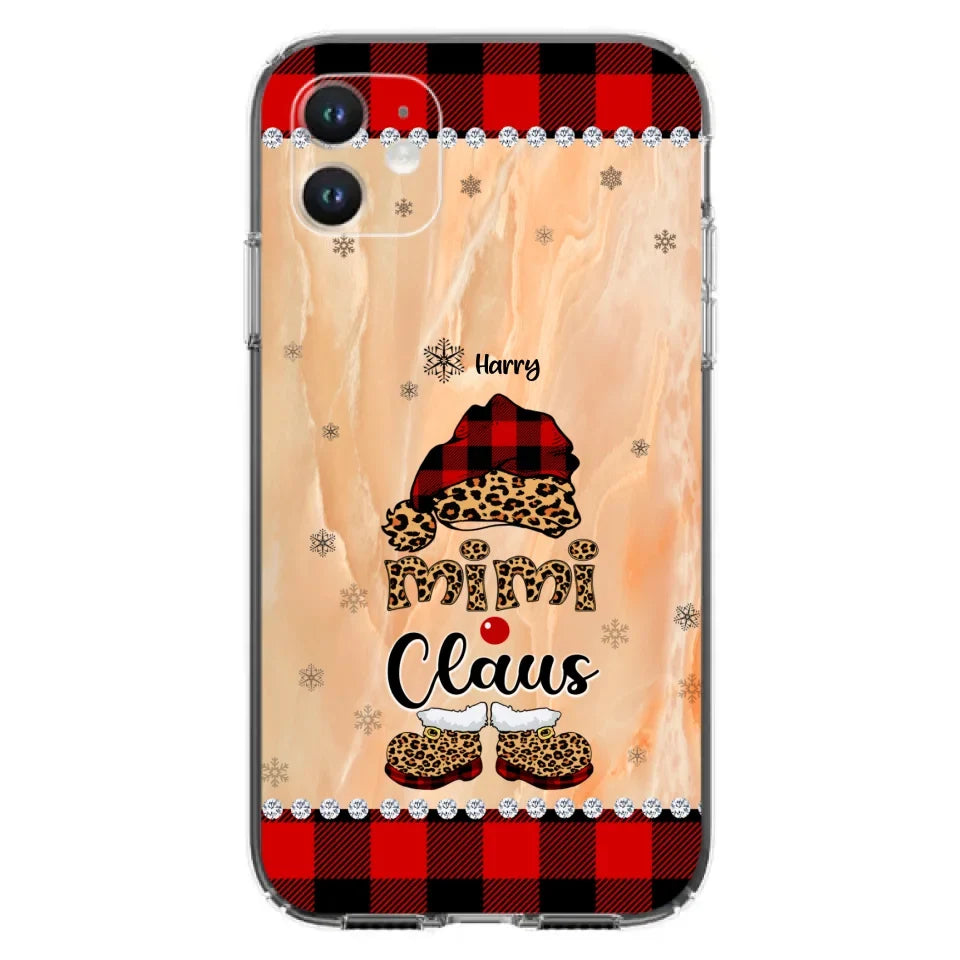 Custom Personalized Mimi Claus Phone Case - Upto 9 Names - Gift For Grandma - Case For iPhone And Samsung
