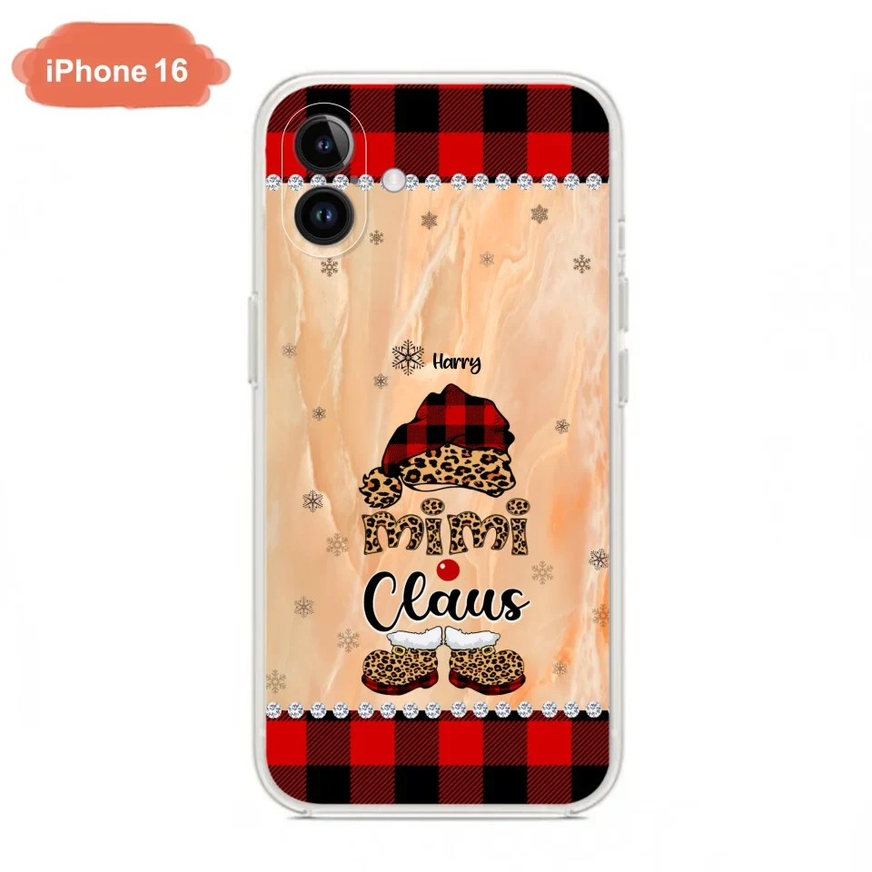 Custom Personalized Mimi Claus Phone Case - Upto 9 Names - Gift For Grandma - Case For iPhone And Samsung