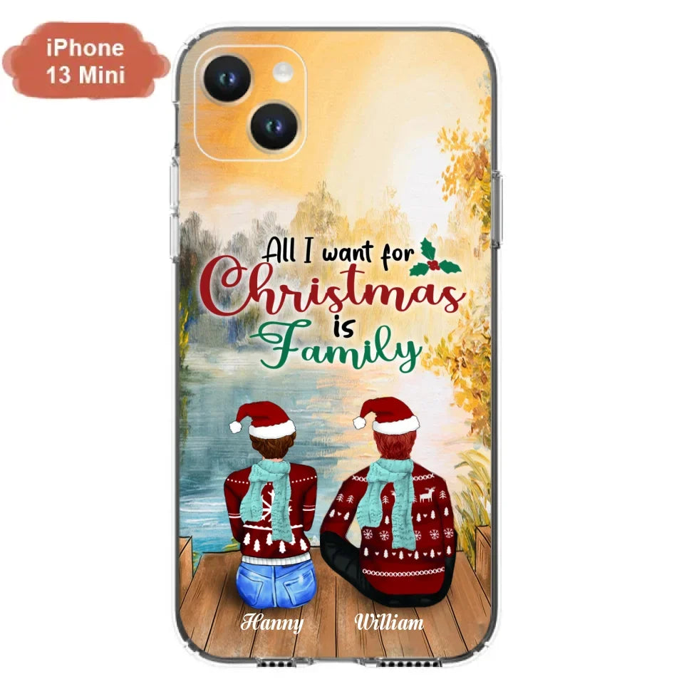 Custom Personalized Family Phone Case - Couple/ Parents With Upto 3 Kids, 3 Pets - Gift For Family - Case For iPhone And Samsung