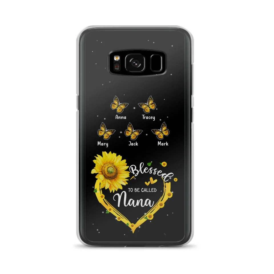 Custom Personalized Grandma Butterfly Phone Case For iPhone and Samsung - Gift Idea For Grandma - Blessed To Be Called Grandma