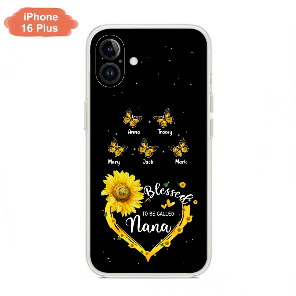 Custom Personalized Grandma Butterfly Phone Case For iPhone and Samsung - Gift Idea For Grandma - Blessed To Be Called Grandma