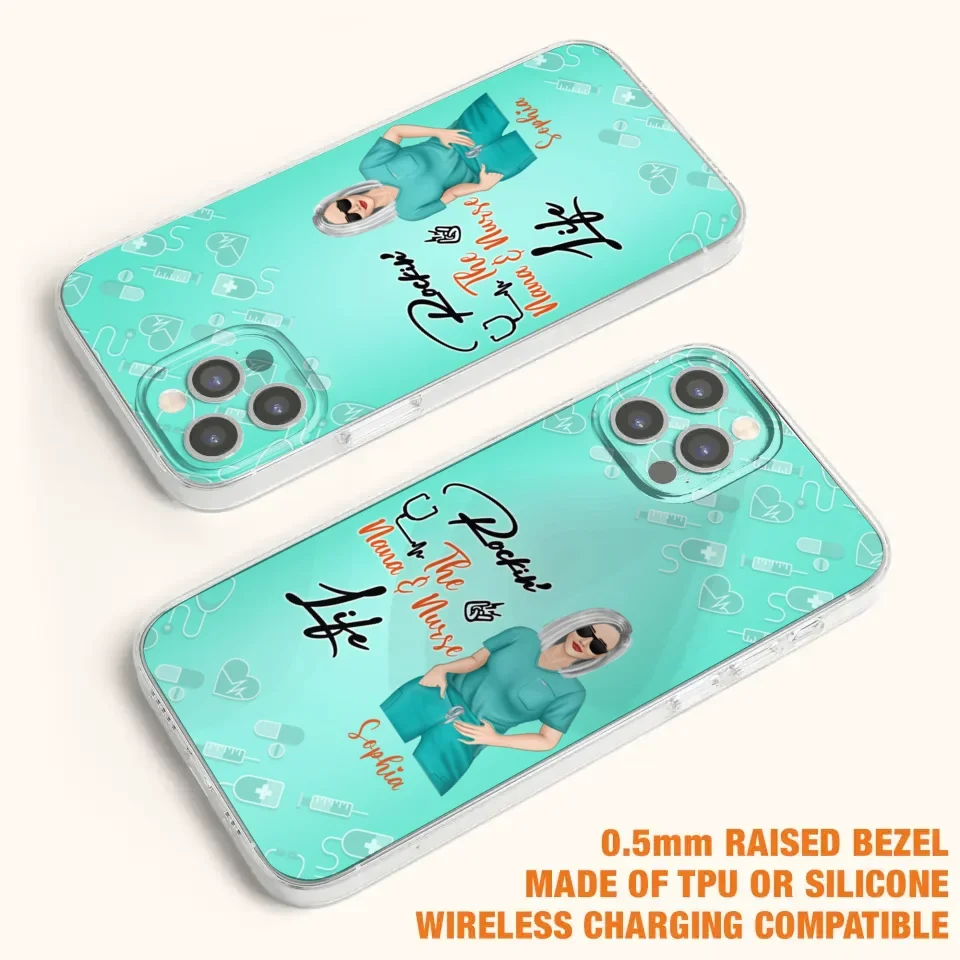 Custom Personalized Nurse Phone Case For iPhone and Samsung - Gift Idea For Mother's Day 2022 - Rockin' The Nana & Nurse