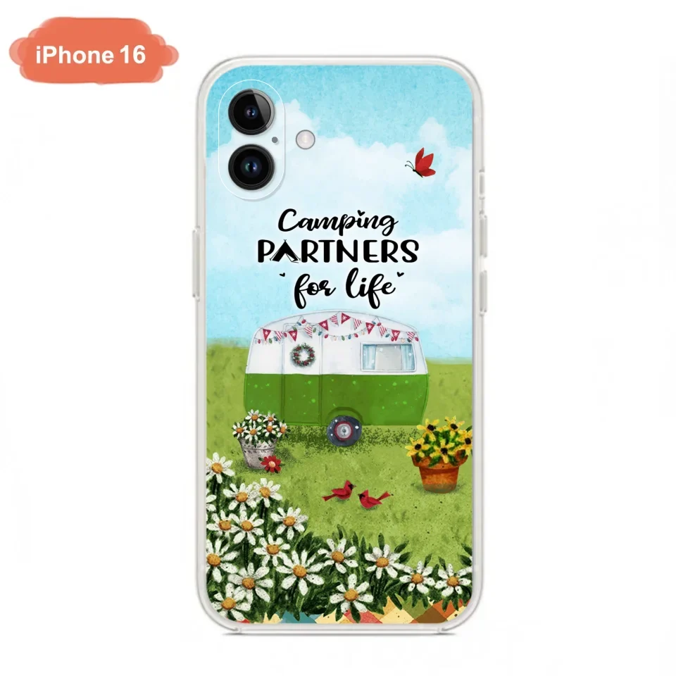 Custom Personalized Happy Campers Phone Case - Gift Idea For Camping Lover - Case For iPhone And Samsung
