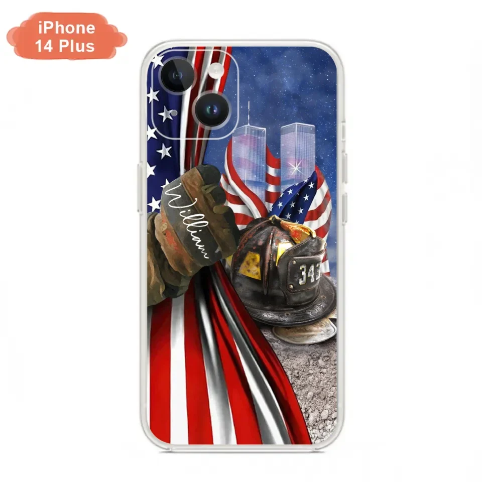 Personalized Fire Fighter Phone Case - Gift Idea For 4th Of July Day - Cases For iPhone And Samsung