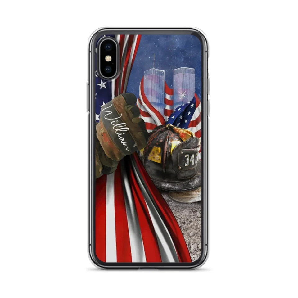 Personalized Fire Fighter Phone Case - Gift Idea For 4th Of July Day - Cases For iPhone And Samsung