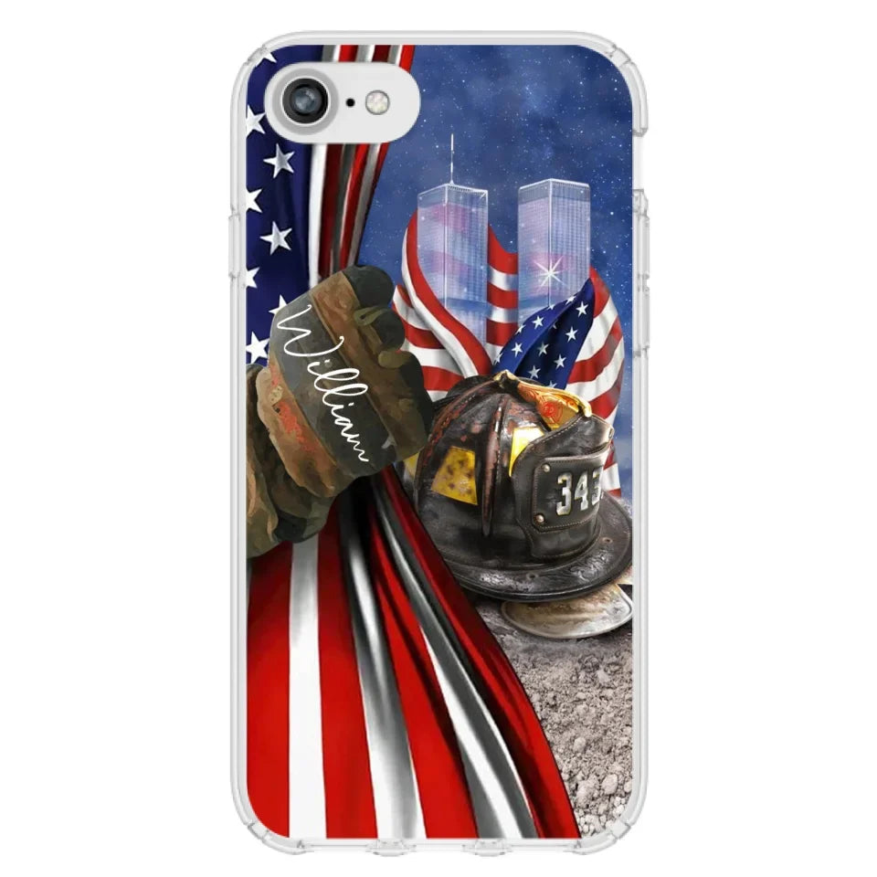 Personalized Fire Fighter Phone Case - Gift Idea For 4th Of July Day - Cases For iPhone And Samsung