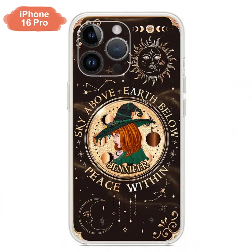 Custom Personalized Witch Phone Case - Gift Idea For Girl - Wiccan Decor/Pagan Decor - As Above So Below - Cases For iPhone And Samsung