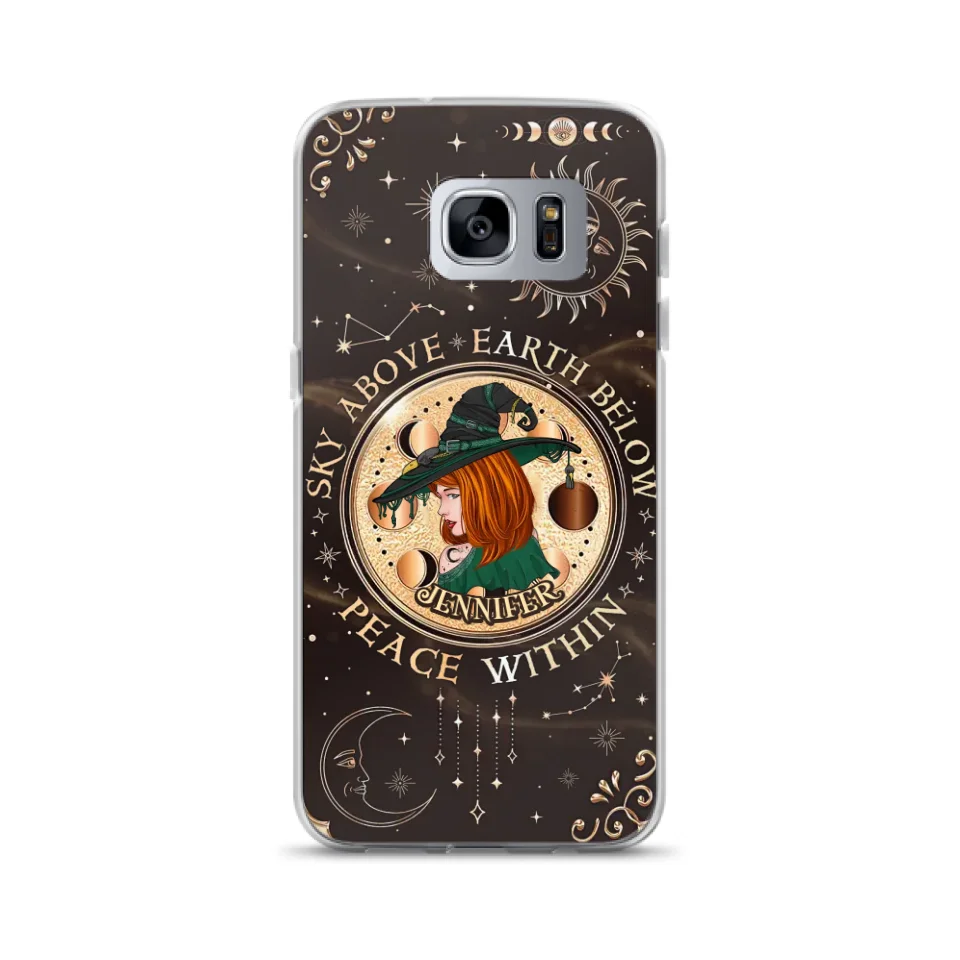Custom Personalized Witch Phone Case - Gift Idea For Girl - Wiccan Decor/Pagan Decor - As Above So Below - Cases For iPhone And Samsung