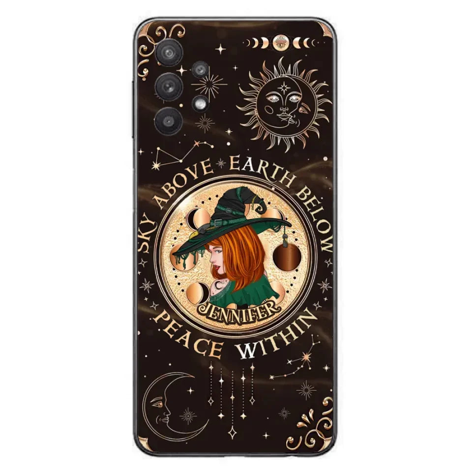 Custom Personalized Witch Phone Case - Gift Idea For Girl - Wiccan Decor/Pagan Decor - As Above So Below - Cases For iPhone And Samsung