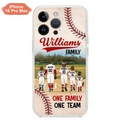 Personalized Baseball Family Phone Case - Up to 3 Children - Valentine's Day/Birthday/Anniversary Gift For Husband & Wife - One Family One Team - Case for iPhone/Samsung