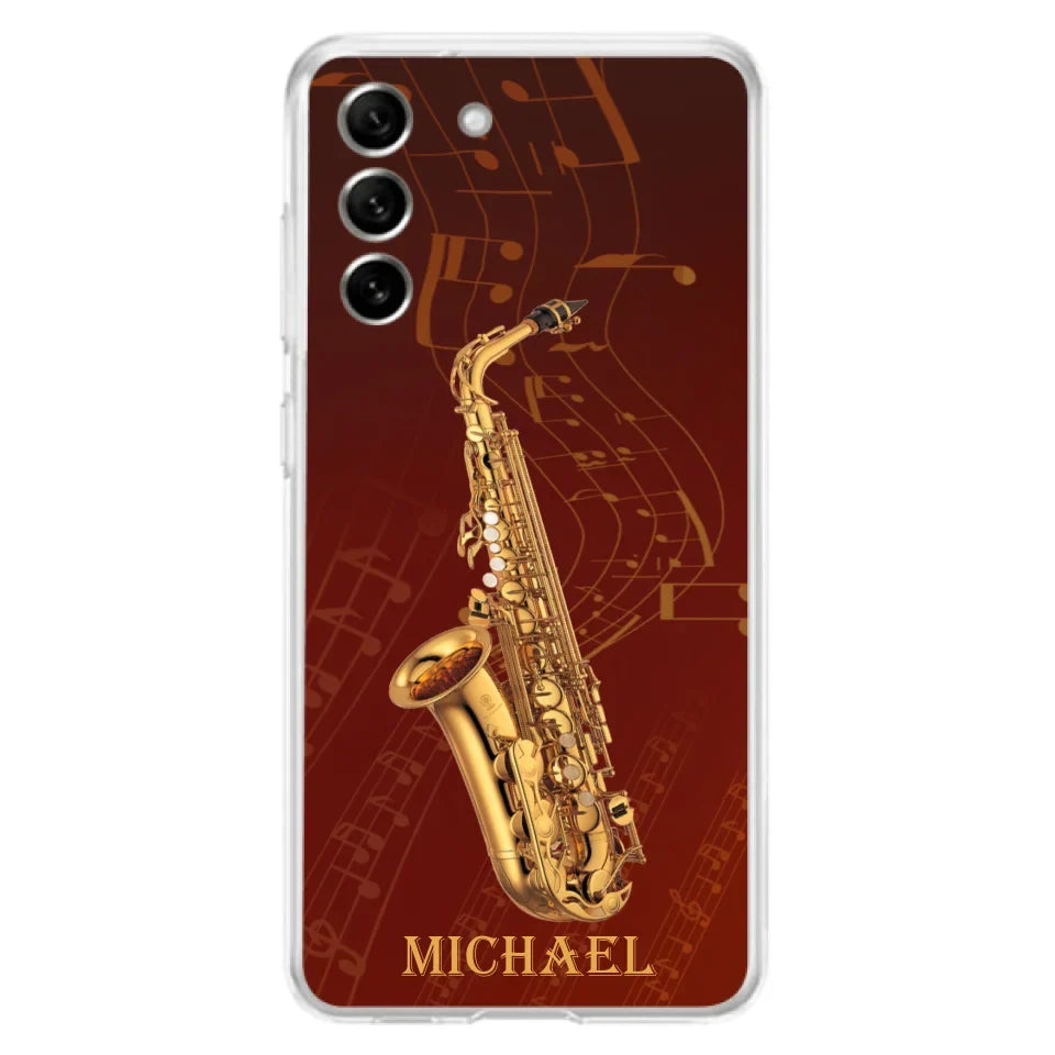Custom Personalized Saxophone Phone Case For iPhone, Samsung and Xiaomi