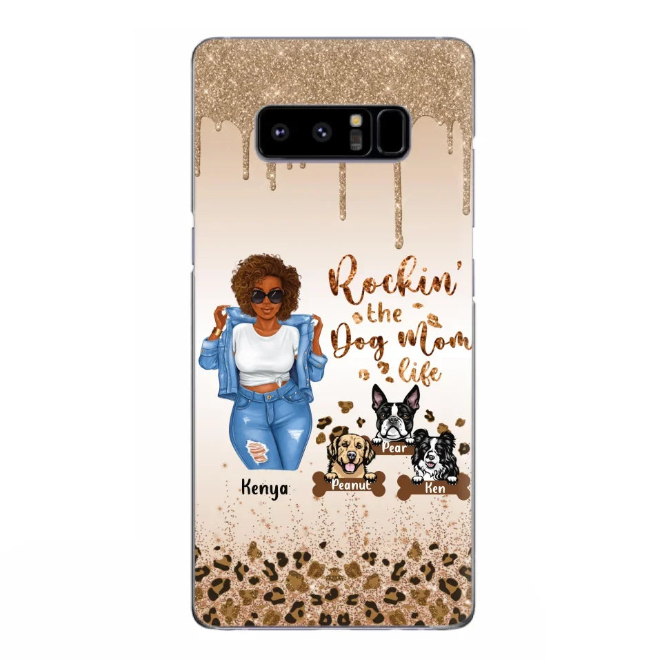 Custom Personalized Dog Mom Phone Case - Up to 3 Dogs - Rockin' The Dog mom Life