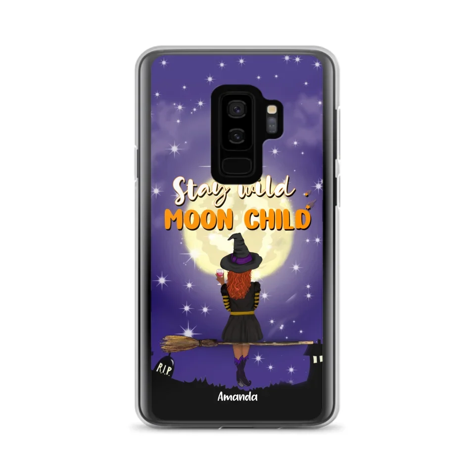 Custom Personalized Witchy Phone Case - Up to 3 Pets- Stay Wild Moon Child - Phone Case For iPhone, Samsung - OCEL9Z