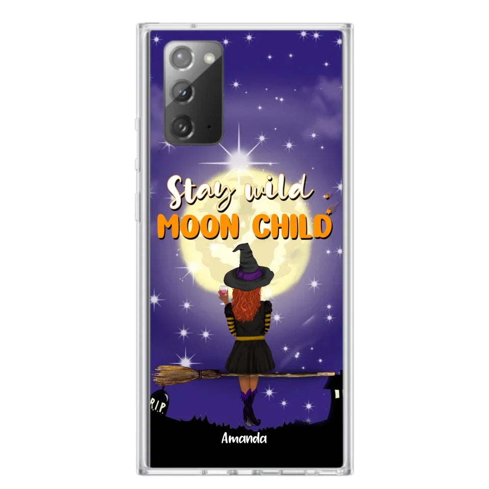 Custom Personalized Witchy Phone Case - Up to 3 Pets- Stay Wild Moon Child - Phone Case For iPhone, Samsung - OCEL9Z