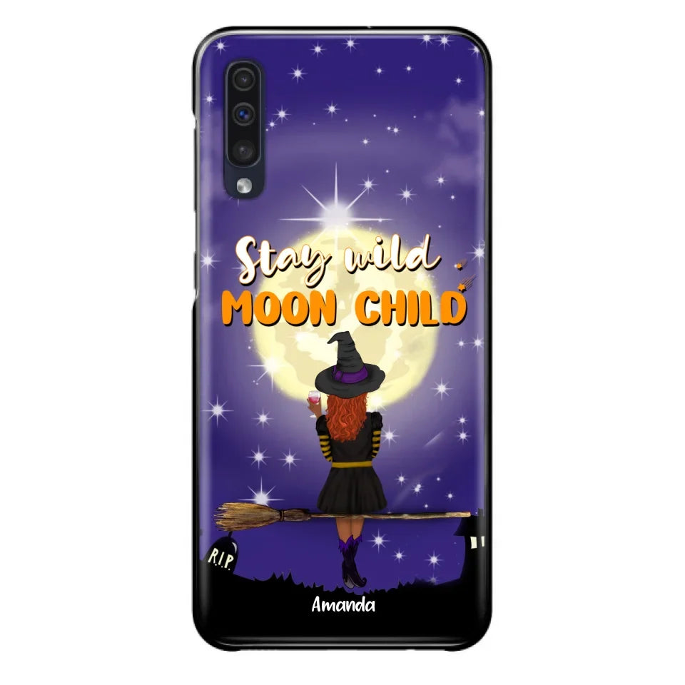 Custom Personalized Witchy Phone Case - Up to 3 Pets- Stay Wild Moon Child - Phone Case For iPhone, Samsung - OCEL9Z