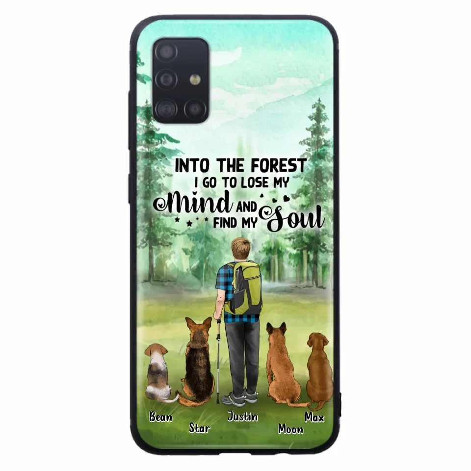 Custom Personalized Solo Trekking Woods  With Pets Phone Case - Upto 4 Pets - Case For iPhone and Samsung - 6CIAJ9