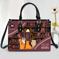 Personalized Reading Book PU Leather Handbag With Long Straps - Just A Girl Who Loves Books - Gift Idea For Reading Lovers, Friends