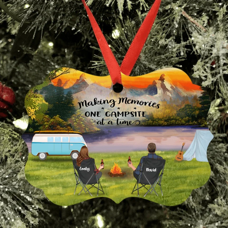Personalized Camping Ornament - Full Option - Gift For Camping Lovers - The Best Memories Are Made Camping