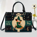 Personalized Bookism Witch PU Leather Handbag With Long Straps - Mother's Day Gift Idea For Witch/Book Lover - That's What I Do I Read Books And I Know Things