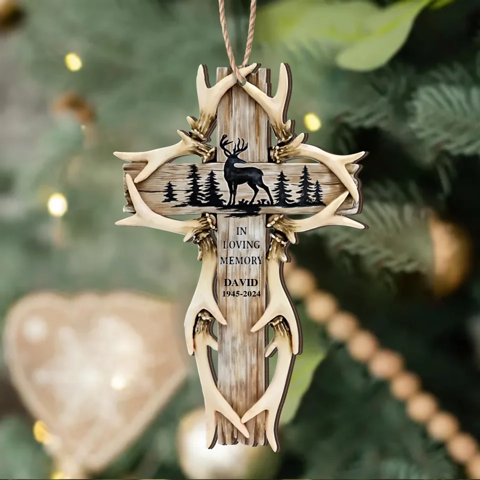 Personalized Hunting Wooden Ornament - Memorial Gift Idea For Hunting Lover/Christmas