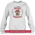 Personalized Cow Embroidered Sweatshirt - Gift Idea For Christmas - Have Yourself A Mooey Little Christmas