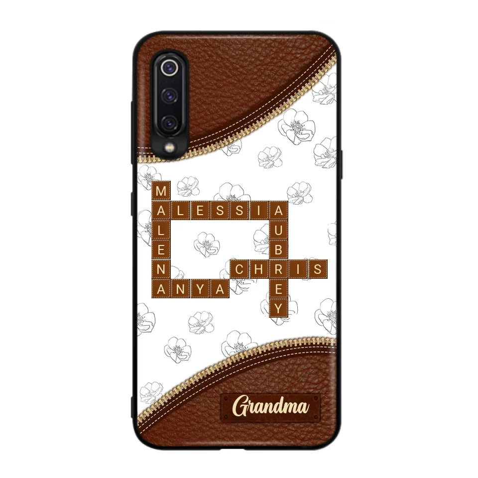Personalized Grandma Crossword Phone Case For Xiaomi/Oppo/Huawei - Christmas Gift Idea For Grandma