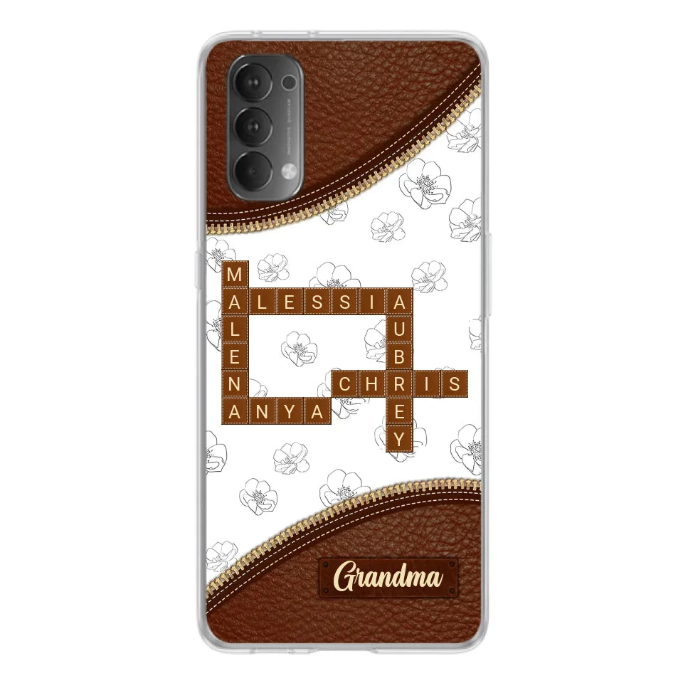 Personalized Grandma Crossword Phone Case For Xiaomi/Oppo/Huawei - Christmas Gift Idea For Grandma