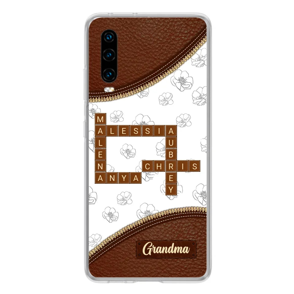 Personalized Grandma Crossword Phone Case For Xiaomi/Oppo/Huawei - Christmas Gift Idea For Grandma