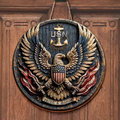 Personalized American Patriot Custom Logo Wooden Sign - Gift Idea For Veteran