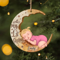 Personalized Baby Wooden Ornament - Christmas Gift Idea - My 1st Christmas