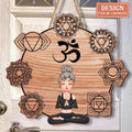 Personalized Breath Yoga Decor Wooden Sign - Gift Idea Yoga Lover