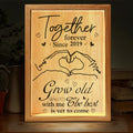 Personalized Couple Lighting Frame Canvas - Gift Idea For Couple/Anniversary - Together Forever