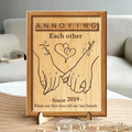 Custom Personalized Couple Wooden Art - Gift Idea For Couple - Annoying Each Other