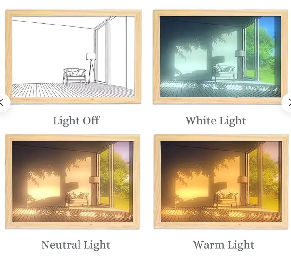 Personalized Couple And Dog Lighting Frame Canvas - Couple With Up to 7 Dogs - Gift Idea For Dog Lover - You & Me And The Dogs