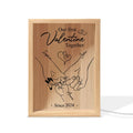 Personalized Couple Frame Light Box - Valentines Gift Idea For Couple - Our First Valentine Together