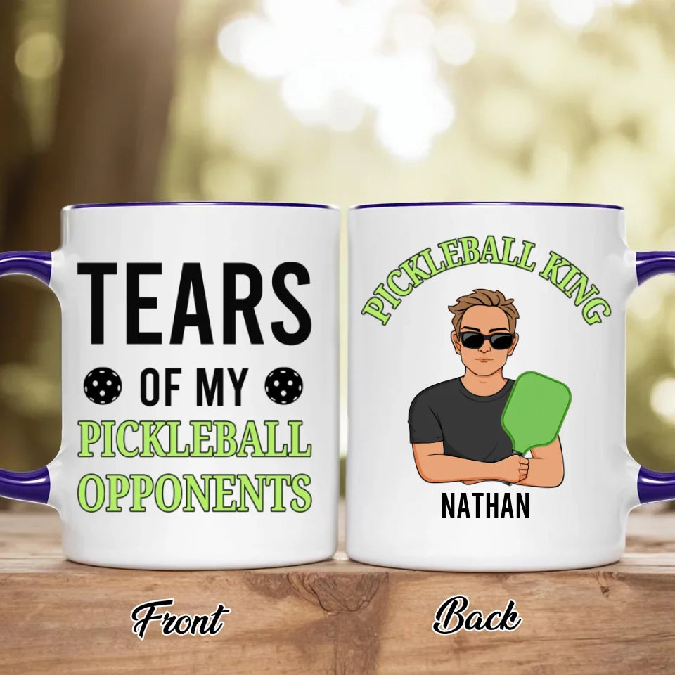 Personalized Pickleball Accent Mug - Gift Idea For Pickleball Lover - Tears Of My Pickleball Opponents