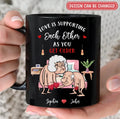 Personalized Old Couple Coffee Mug - Gift Idea For Couple - Love Is Supporting Each Other As You Get Older