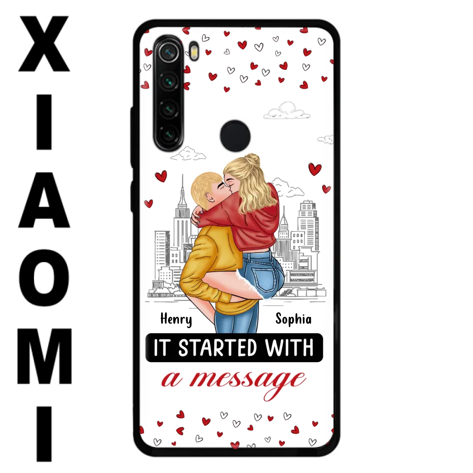 Custom Personalized Couple Phone Case For Xiaomi/ Oppo/ Huawei - Gift Idea For Couple - It Started With A Message