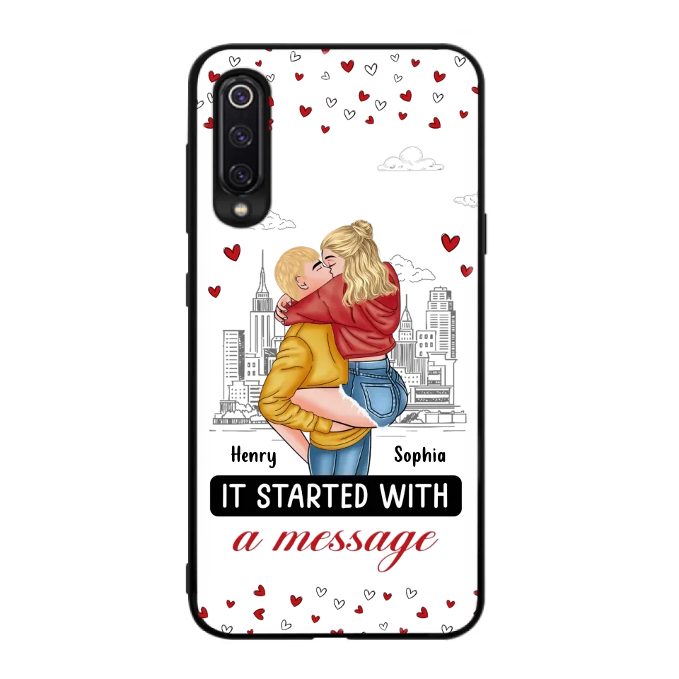 Custom Personalized Couple Phone Case For Xiaomi/ Oppo/ Huawei - Gift Idea For Couple - It Started With A Message