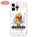 Custom Personalized Couple Phone Case For iPhone/ Samsung - Gift Idea For Couple - It Started With A Message