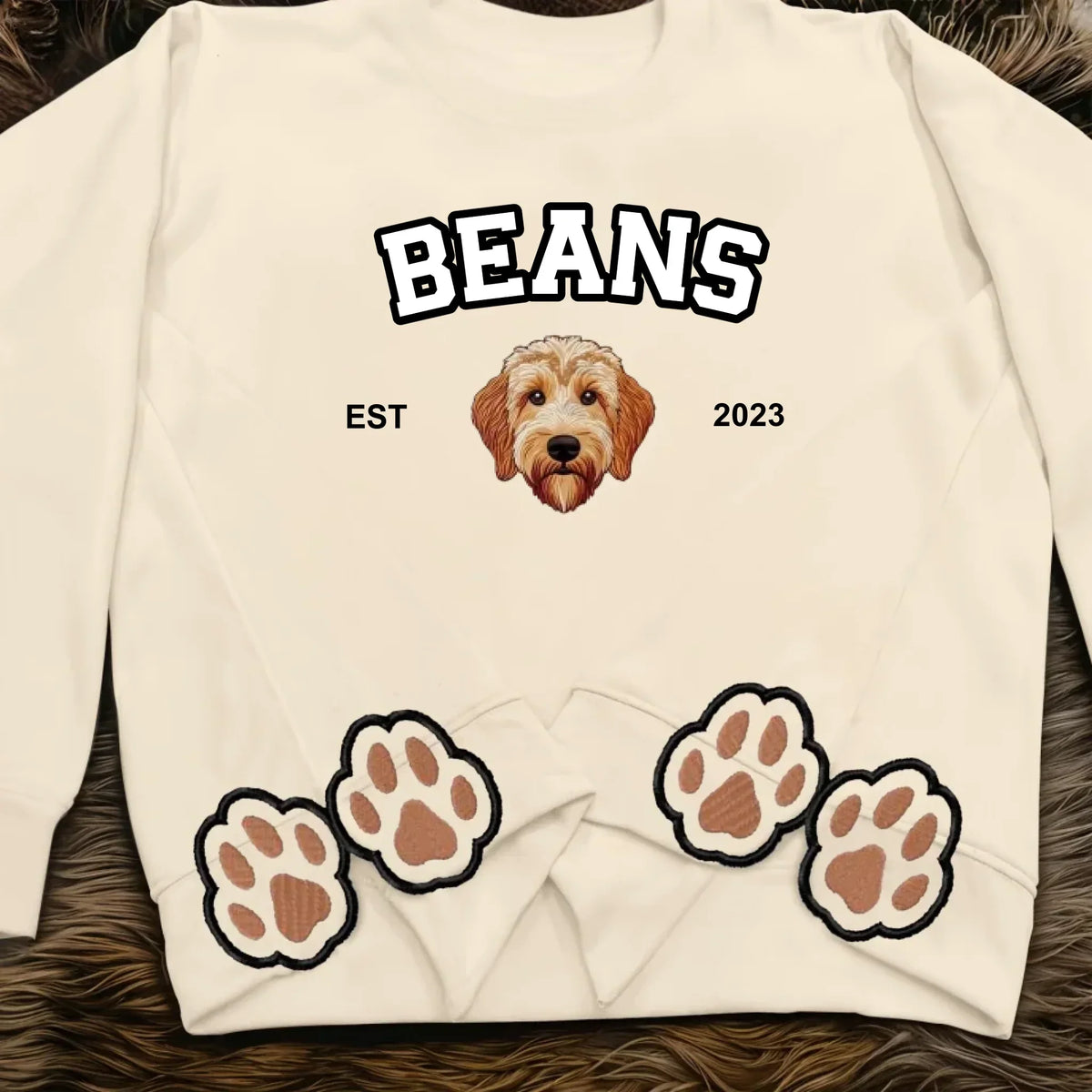 Personalized Dog Mom Side Bow Embroidered Sweatshirt - Upload Dog Photo - Gift Idea For Dog Lover