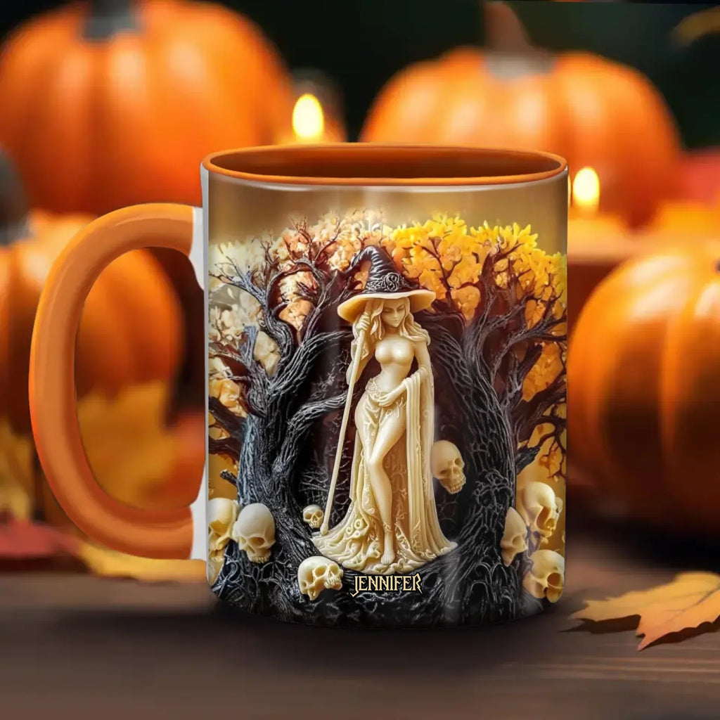 Personalized Witch Accent Mug - Gift Idea For Halloween/Witch - Custom Name