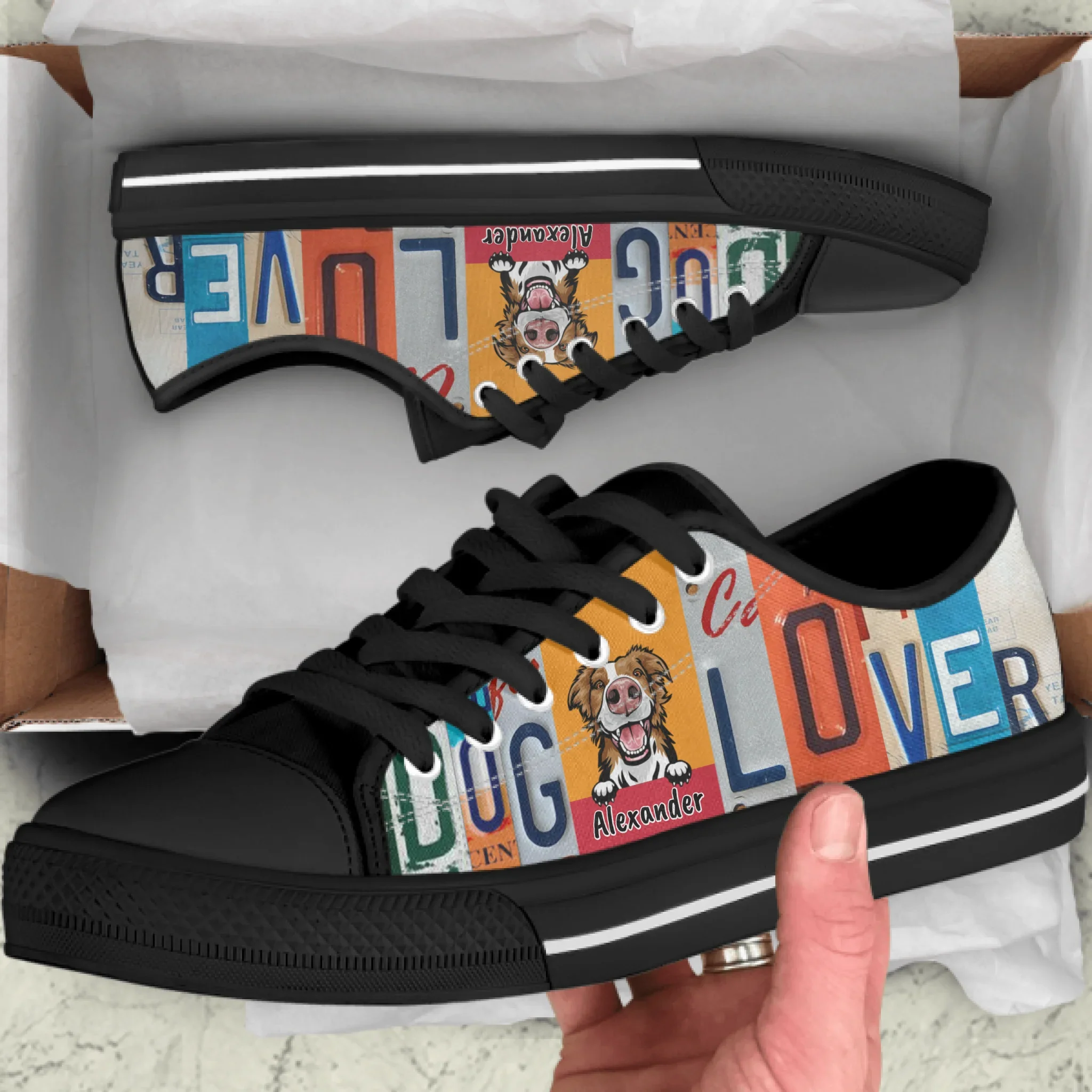 Personalized Dog Lover Sneakers - Gift Idea For Dog Lover - A13BAR