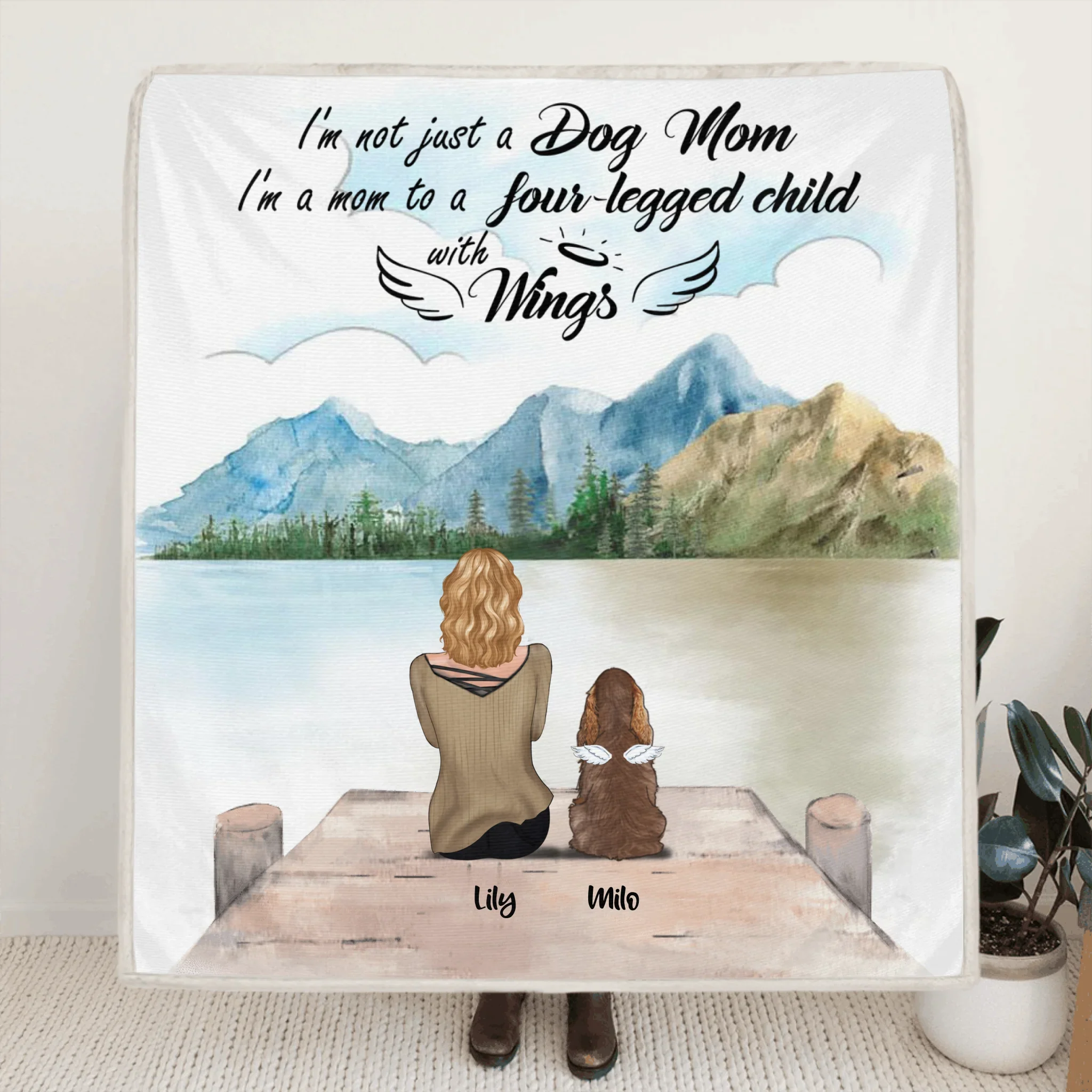 Personalized Dog Mom Quilt/Fleece Blanket - Up to 5 Dogs - Best Gift For Dog Lovers - I'm Not Just A Dog Mom - TBZX4U