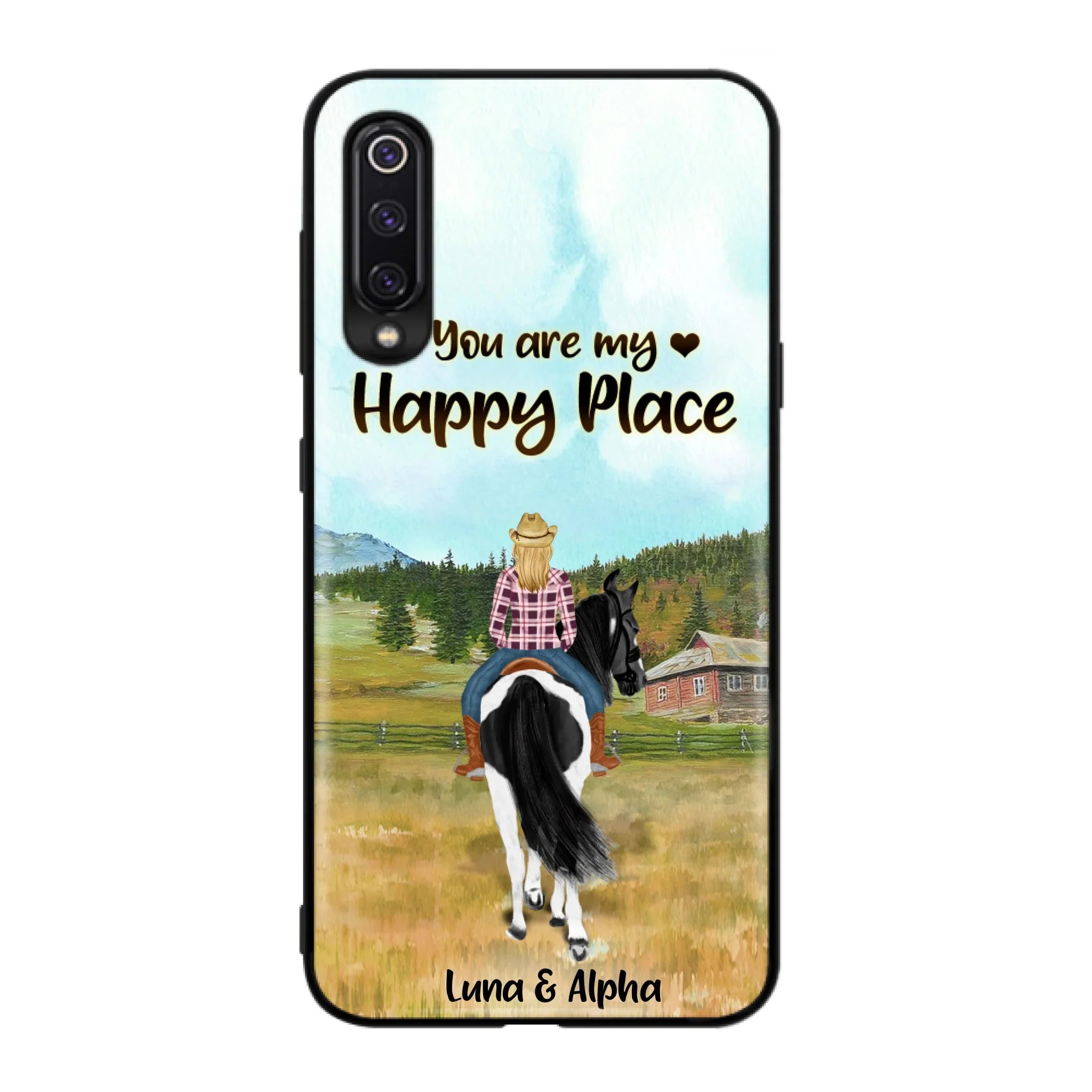 Custom Personalized Horse Riding Phone Case - You Are My Happy Place - Case Phone For Xiaomi, Oppo And Huawei