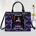 Personalized Witch Leather Handbag with Long Straps - Gift Idea For Witch - Something Wicked This Way Comes