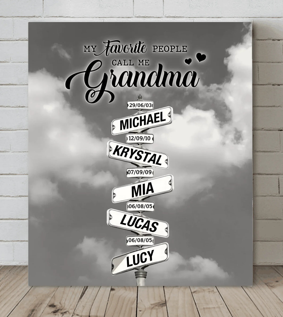 Personalized Grandma Canvas - Gift Idea For Mother's Day - My Favorite People Call Me Grandma